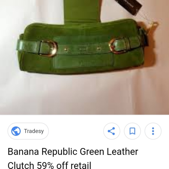 Banana Republic Green leather shoulder bag - Picture 7 of 8